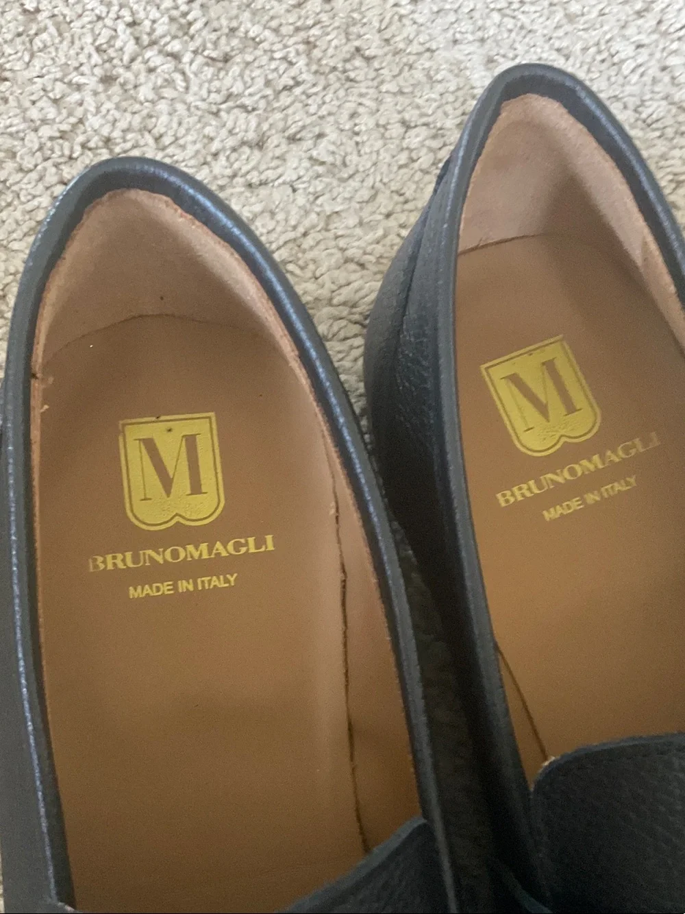 Bruno Magli Men’s Black Leather Lastra Penny Loafers
